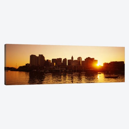 Sunset over skyscrapersBoston, Massachusetts, USA Canvas Print #PIM5890} by Panoramic Images Canvas Art Print
