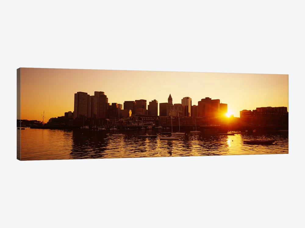 Sunset over skyscrapersBoston, Massachusetts, USA by Panoramic Images 1-piece Canvas Art