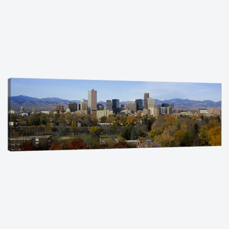 Skyscrapers in a city with mountains in the background, Denver, Colorado, USA Canvas Print #PIM5894} by Panoramic Images Canvas Art