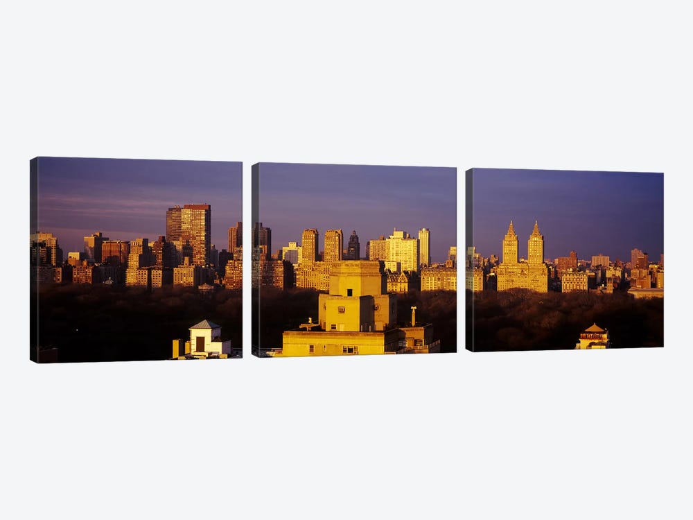 High angle view of a cityscape, Central Park, Manhattan, New York City, New York State, USA #2 by Panoramic Images 3-piece Art Print