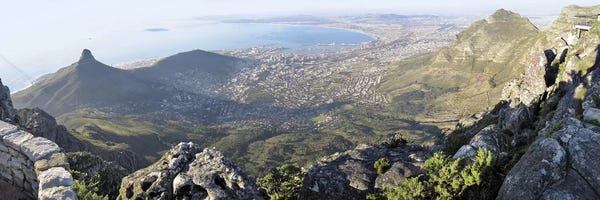 South Africa: View Of City Centre And Surrounding Neighborhoods From Table Mountain, Cape Town, Western Cape, South Africa by Panoramic Images