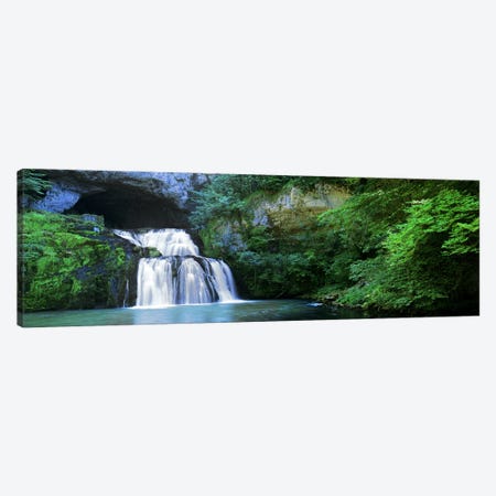 Cascading Waters At The Source Of The River Lison, Jura, Bourgogne-Franche-Comte, France Canvas Print #PIM5912} by Panoramic Images Canvas Art