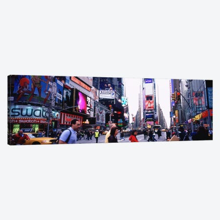 Group of People walking on the road, Times Square, Manhattan, New York City, New York State, USA Canvas Print #PIM5919} by Panoramic Images Canvas Wall Art