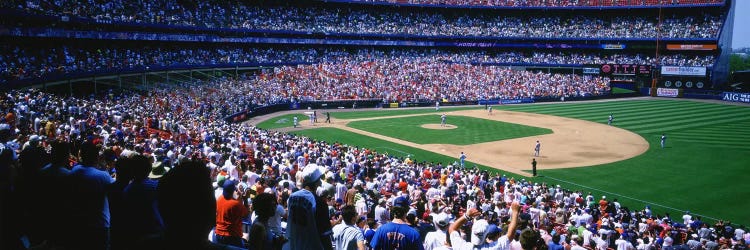 Spectators in a baseball stadium, Shea Stadium, Flushing, Queens, New York City, New York State, USA