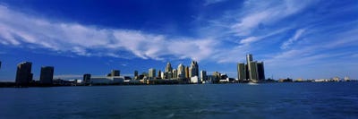 Buildings at the waterfront, Detroit, Michigan, USA #4 by Panoramic Images multi panel art