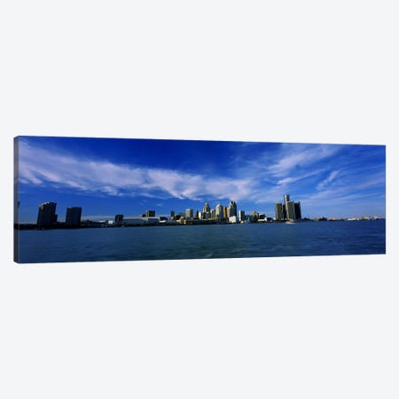 Buildings at the waterfront, Detroit, Michigan, USA #4 Canvas Print #PIM5937} by Panoramic Images Art Print