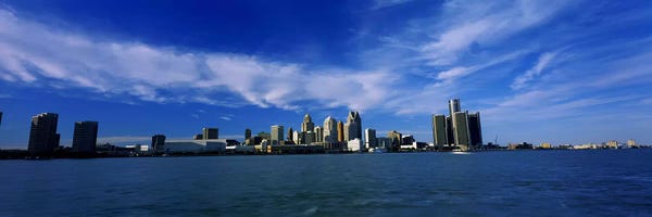 Michigan: Buildings at the waterfront, Detroit, Michigan, USA #4 by Panoramic Images