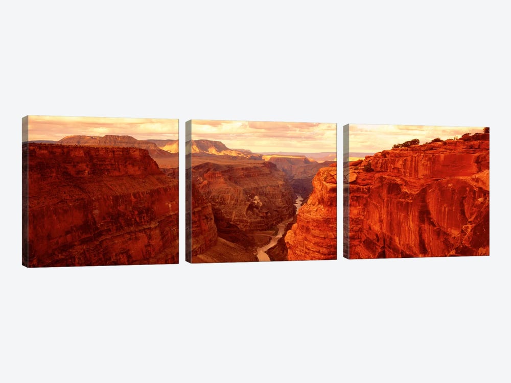 View From Toroweap Point, Grand Canyon National Park, Arizona, USA by Panoramic Images 3-piece Canvas Art Print