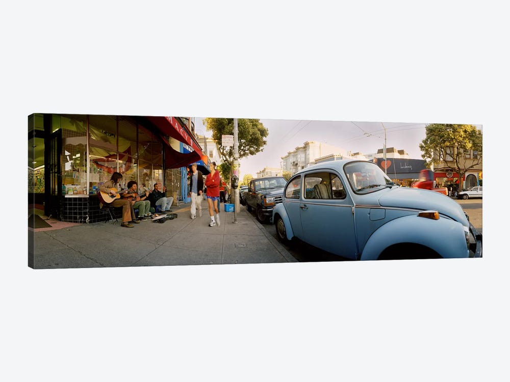 Cars parked in front of a store, Haight-Ashbury, San Francisco, California, USA by Panoramic Images 1-piece Art Print