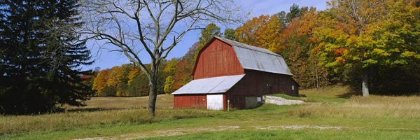Michigan: Charles Olsen Barn, Sleeping Bear Dunes National Lakeshore, Michigan, USA by Panoramic Images