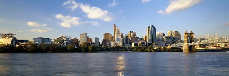 Buildings at the waterfront, Ohio River, Cincinnati, Ohio, USA by Panoramic Images wall art