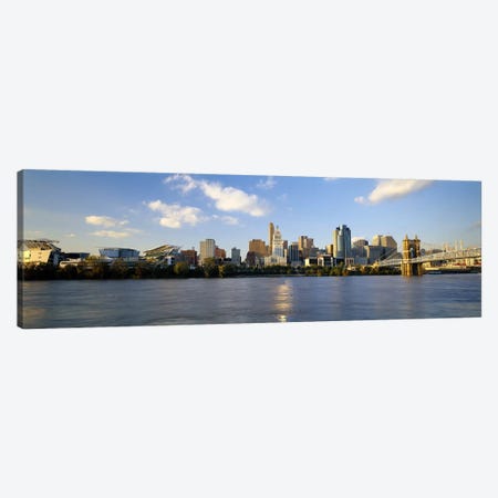 Buildings at the waterfront, Ohio River, Cincinnati, Ohio, USA Canvas Print #PIM5962} by Panoramic Images Art Print