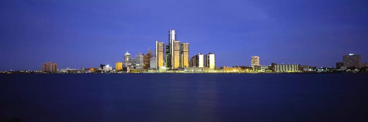 Buildings at waterfront, Detroit, Michigan, USA