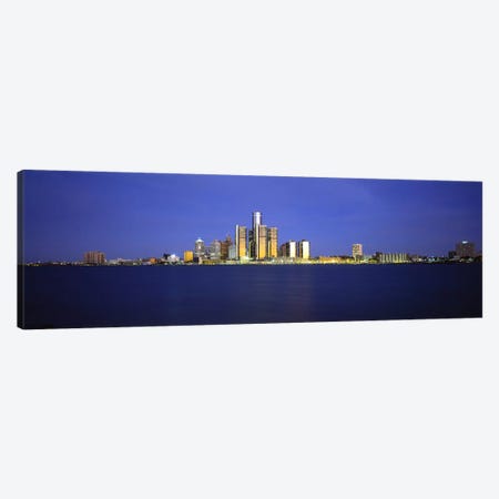 Buildings at waterfront, Detroit, Michigan, USA Canvas Print #PIM5967} by Panoramic Images Canvas Art
