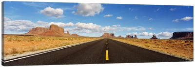 View Of Monument Valley From U.S. Route 163, Utah, USA Canvas Art Print - Desert Landscape Photography