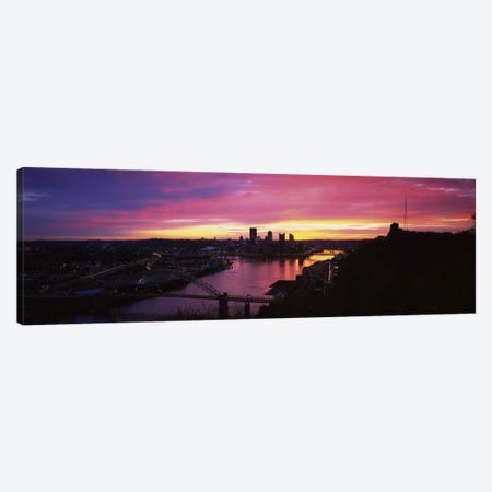 High angle view of a cityWest End Bridge, Pittsburgh, Pennsylvania, USA Canvas Print #PIM5970} by Panoramic Images Canvas Artwork