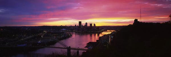 Pennsylvania: High angle view of a cityWest End Bridge, Pittsburgh, Pennsylvania, USA by Panoramic Images