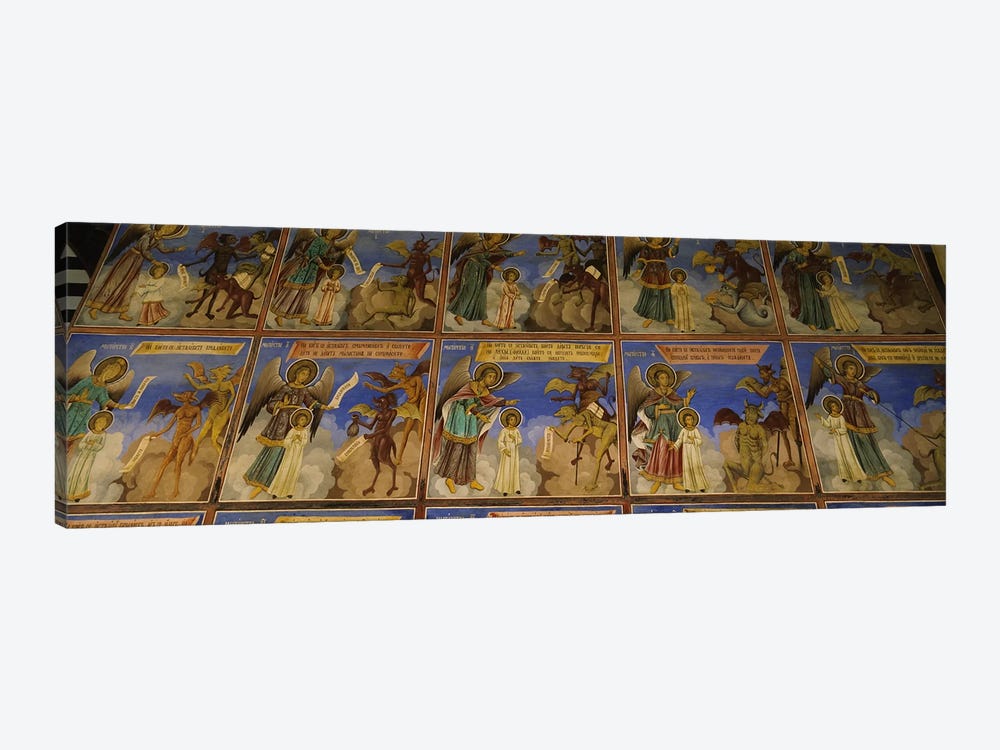 Low angle view of fresco on the walls of a monastery, Rila Monastery, Bulgaria #2 by Panoramic Images 1-piece Canvas Print