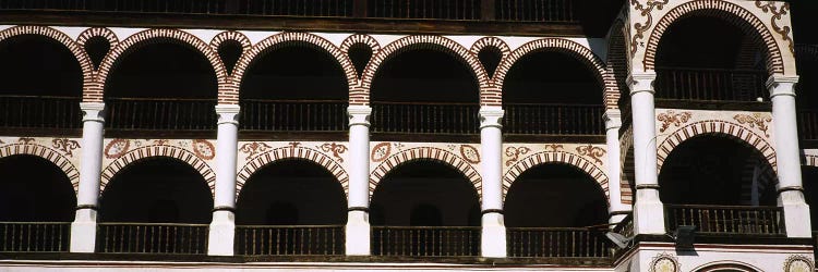 Low angle view of a monastery, Rila Monastery, Bulgaria