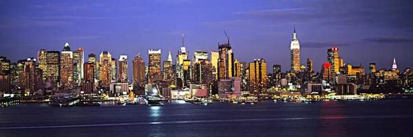 New York City Skylines: Illuminated Skyline, Manhattan, New York City, New York, USA by Panoramic Images