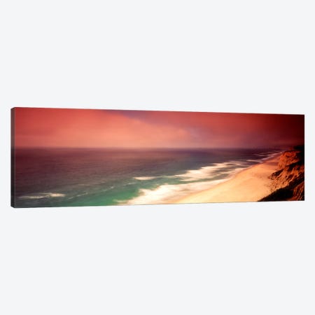 Overcast Coastal Landscape, San Mateo County, California, USA Canvas Print #PIM599} by Panoramic Images Canvas Wall Art