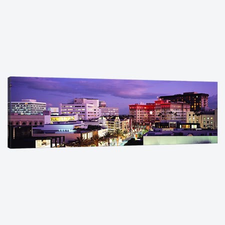 Evening View, Rodeo Drive, Beverly Hills, California, USA Canvas Print #PIM6000} by Panoramic Images Canvas Wall Art