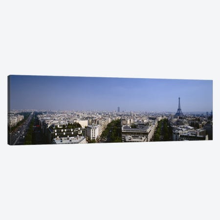 High-Angle View, Paris, Ile-de-France, France Canvas Print #PIM6002} by Panoramic Images Canvas Wall Art