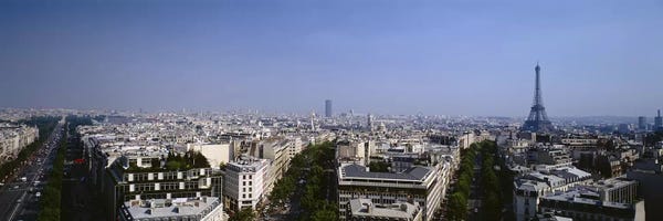 Paris Photography: High-Angle View, Paris, Ile-de-France, France by Panoramic Images