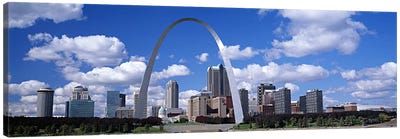 Gateway Arch & Downtown Skyline, St. Louis, Missouri, USA Canvas Art Print - Famous Monuments & Sculptures