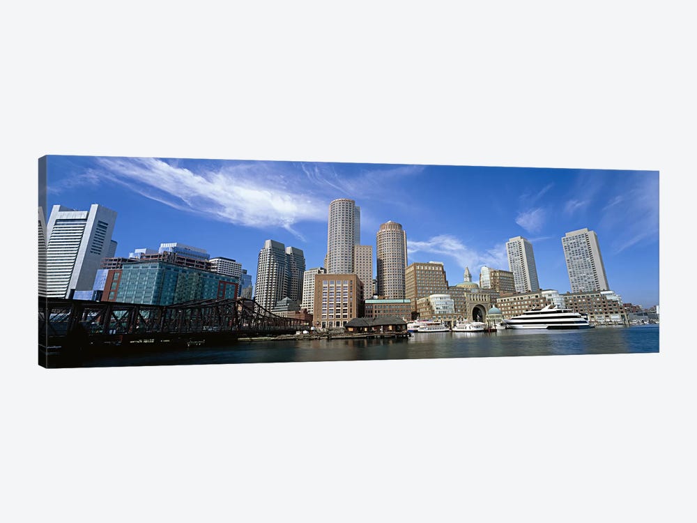 Skyscrapers at the waterfront, Boston, Massachusetts, USA by Panoramic Images 1-piece Art Print