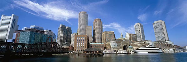 Massachusetts: Skyscrapers at the waterfront, Boston, Massachusetts, USA by Panoramic Images