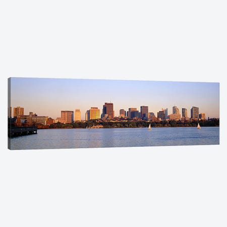 Skyscrapers at the waterfront, Boston, Massachusetts, USA Canvas Print #PIM6016} by Panoramic Images Canvas Wall Art