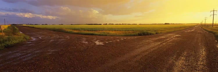 Cloudy Sunset Over A Country Landscape, Edmonton, Alberta, Canada