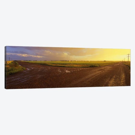 Cloudy Sunset Over A Country Landscape, Edmonton, Alberta, Canada Canvas Print #PIM6023} by Panoramic Images Canvas Art