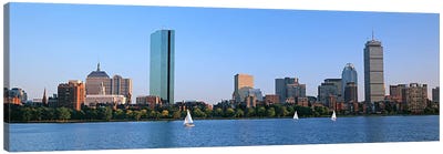 Buildings at the waterfront, Back Bay, Boston, Massachusetts, USA Canvas Art Print - By Water