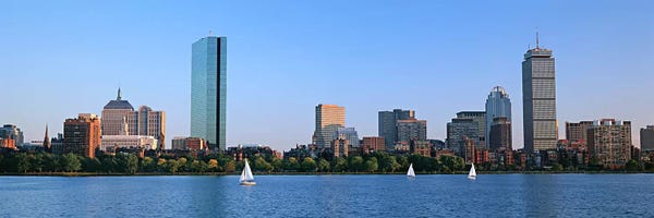 Sailboats: Buildings at the waterfront, Back Bay, Boston, Massachusetts, USA by Panoramic Images