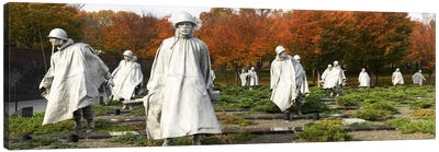 Statues of army soldiers in a park, Korean War Memorial, Washington DC, USA Canvas Art Print - Veterans Day