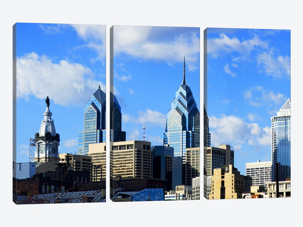 Skyscrapers in a city, Liberty Place, Philadelphia, Pennsylvania, USA by Panoramic Images 3-piece Art Print