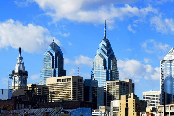 Pennsylvania: Skyscrapers in a city, Liberty Place, Philadelphia, Pennsylvania, USA by Panoramic Images
