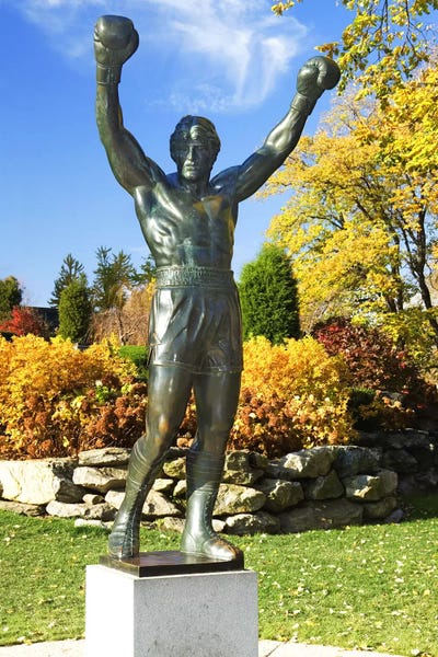 Movie Characters: ROCKY Statue, Philadelphia Museum Of Art, Benjamin Franklin Parkway, Philadelphia, Pennsylvania, USA by Panoramic Images