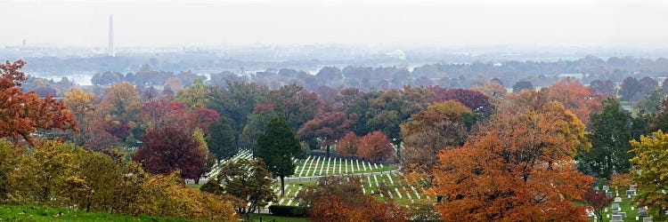 High angle view of a cemetery, Arlington National Cemetery, Washington DC, USA