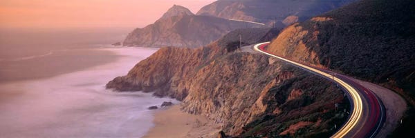 Panoramic Images: Dusk Highway 1 Pacific Coast CA USA by Panoramic Images