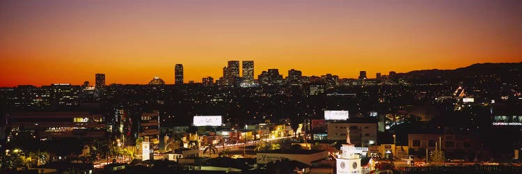 High angle view of buildings in a city, Century City, City of Los Angeles, California, USA