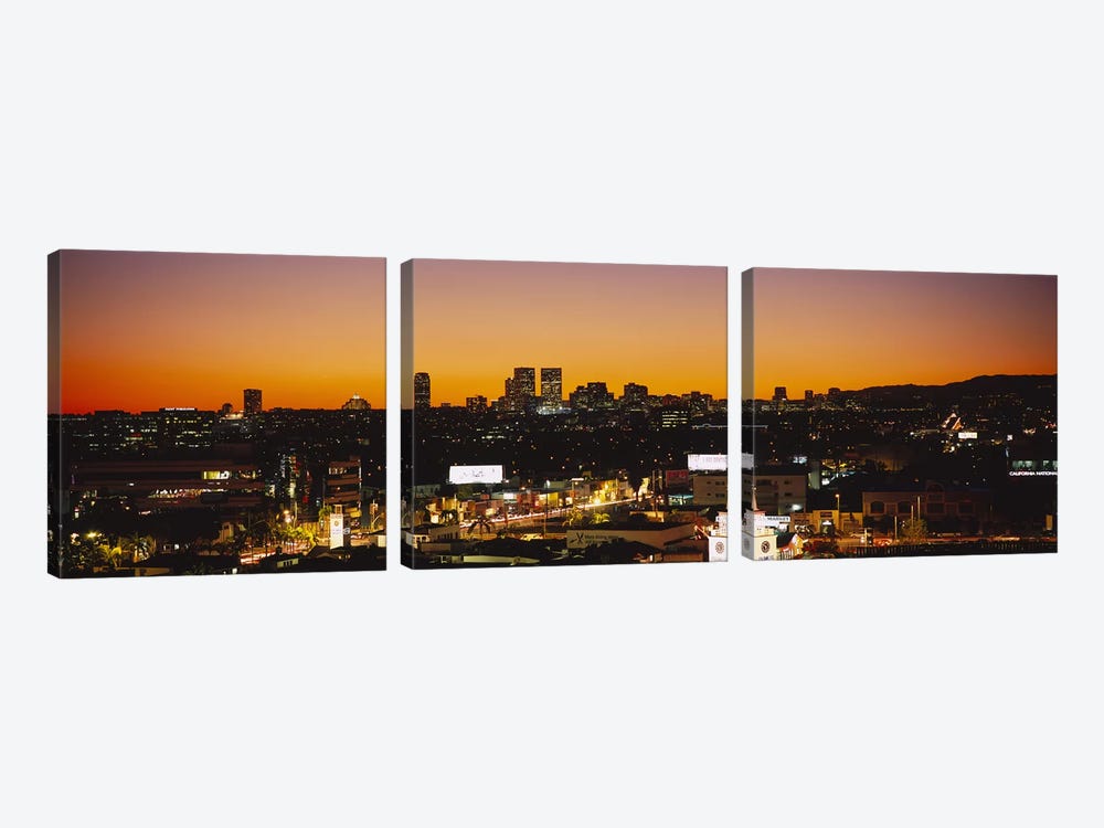 High angle view of buildings in a city, Century City, City of Los Angeles, California, USA by Panoramic Images 3-piece Canvas Art Print