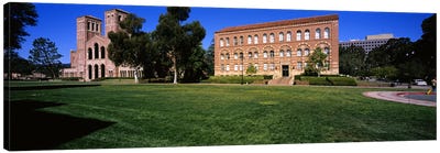 Lawn in front of a Royce Hall and Haines Hall, University of California, City of Los Angeles, California, USA Canvas Art Print - Los Angeles Art