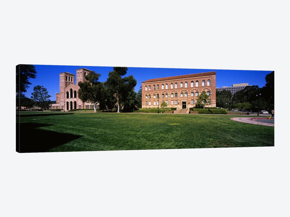 Lawn in front of a Royce Hall and Haines Hall, University of California, City of Los Angeles, California, USA by Panoramic Images 1-piece Canvas Print