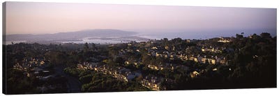 High angle view of buildings in a city, Mission Bay, La Jolla, Pacific Beach, San Diego, California, USA Canvas Art Print - San Diego Art