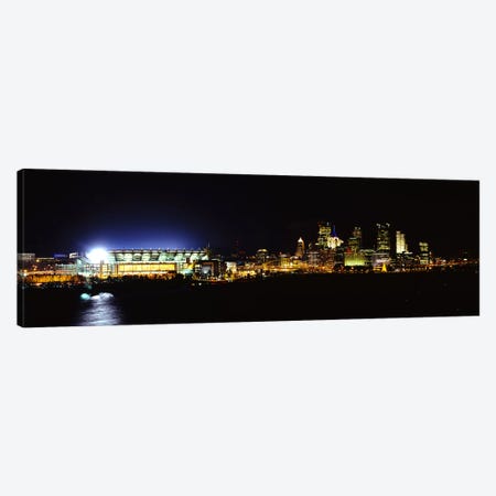 Stadium lit up at night in a cityHeinz Field, Three Rivers Stadium,Pittsburgh, Pennsylvania, USA Canvas Print #PIM6060} by Panoramic Images Canvas Artwork