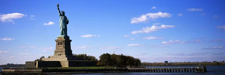 Statue viewed through a ferryStatue of Liberty, Liberty State Park, Liberty Island, New York City, New York State, USA