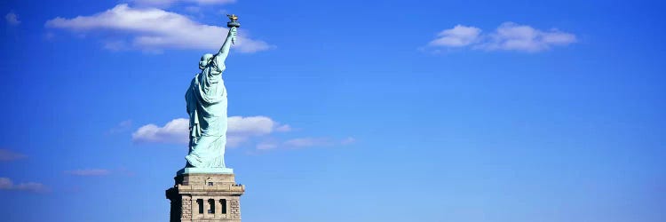 Low angle view of a statueStatue of Liberty, Liberty State Park, Liberty Island, New York City, New York State, USA